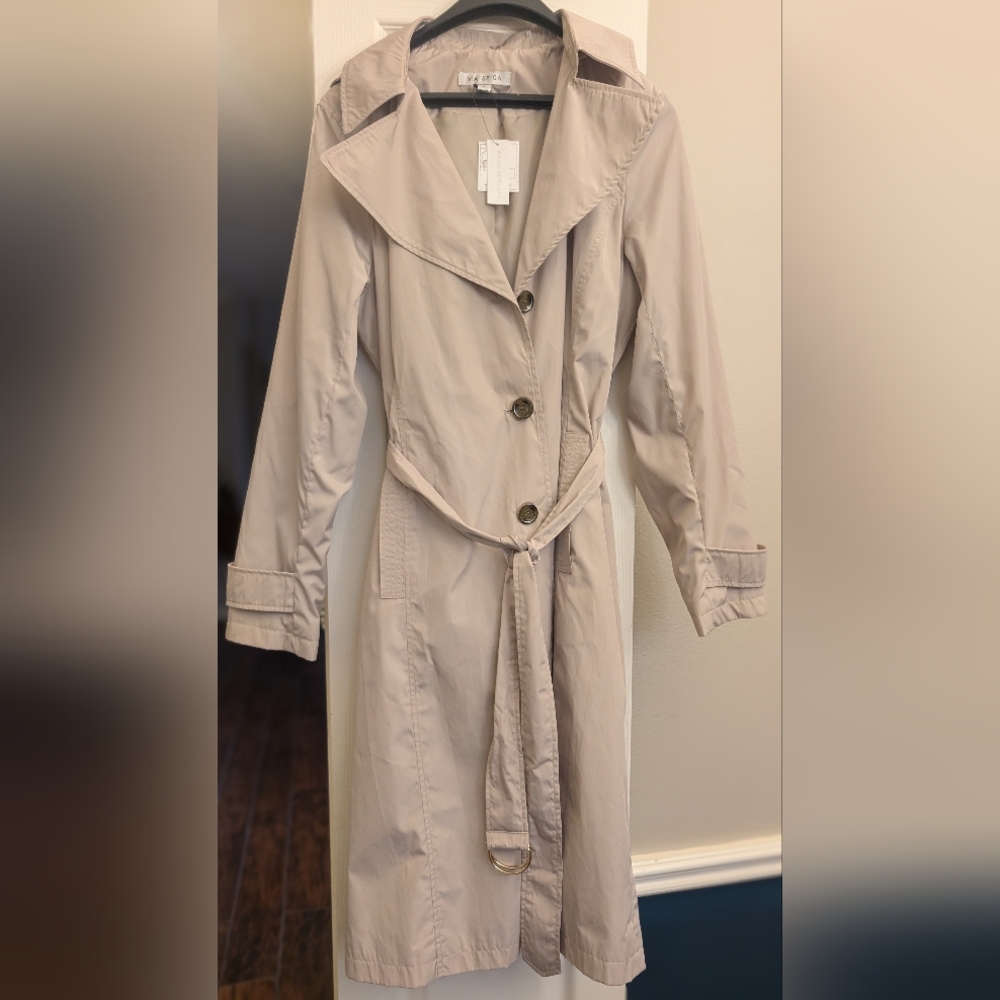 Via Spiga Tan Water Resistant Trench Coat - NWT